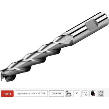 Fréza ZPS FN 111418.140 - Fréza na kov pr. 14 x 53/110 mm válcová čelní dlouhá, 3-břitá nesouměrná, HSS-Co8