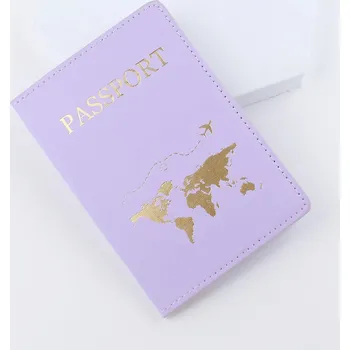 Obal na doklad Luxusní pouzdro na cestovní pas - Fialová