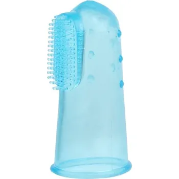 Péče o psí chrup Kartáček na prst | zubní kartáček pro psy a kočky - Modrá