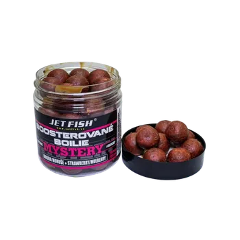 Boilies JetFish Jet Fish Mystery Boosterované boilie JAHODA MORUŠE 20mm 250ml
