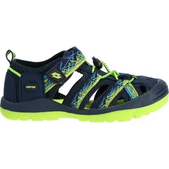 Chlapecké sandály Dětské sandály Lotto MOONY 32 Tmavě modrá, Světle zelená