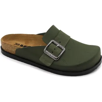 Dámská zdravotní obuv Leon 7000 Dámské korkové pantofle na platformě - Zelená Velikost: 39