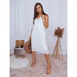 Bílé dámské boho šaty s výšivkou EY1784 Velikost: L