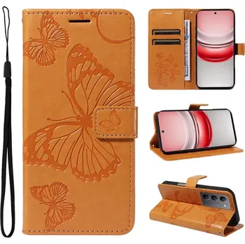 Pouzdro na mobilní telefon Big Butterfly knížkové pouzdro na Realme C75 - žluté