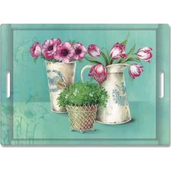 Easy Life, Itálie EL - Plastový servírovací tác House of tulips - 45 x 31 cm