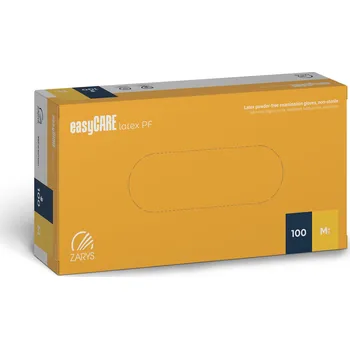 Vyšetřovací rukavice easyCare Latexové rukavice, nepudrované, 100 ks, zelené Velikost: M