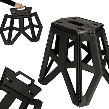 kempingová židle Přenosná skládací turistická stolička 33 x 42 x 40 cm černá