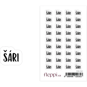samolepka Fleppi Samolepky se jmény - Šári