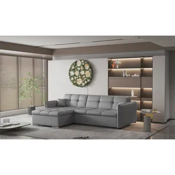 Sedací souprava Rozkládací rohová sedačka LAKI L světle šedá