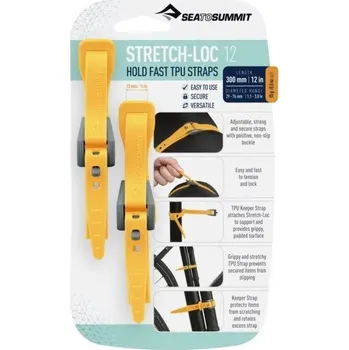 Upínací popruh Popruh Sea to Summit Stretch-Loc 12 - (12mm x 300 mm) - 2ks Yellow