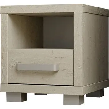 Noční stolek Ahorn zásuvka noční stolek Dekor: Dub Halifax bílý