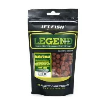 Boilies JET FISH Legend Range boilie 200g -12mm:BANÁN / CHILLI