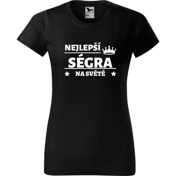 Dámské tričko Dámské tričko - Nejlepší ségra na světě V1 Barva: Bílá, Velikost: 2XL