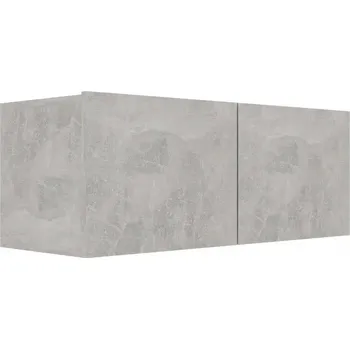 Televizní stolek TV stolek 80x30x30 betonově šedý, dřevěný, s dvířky. Nosnost 60 kg