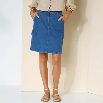 Dámská sukně Cargo sukně z denimu modrá 40