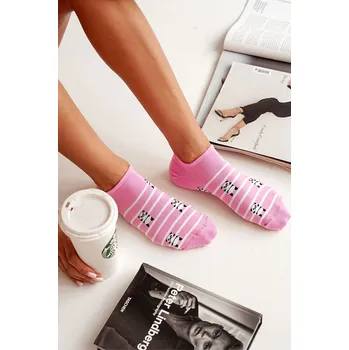 Dámské ponožky Veselé ponožky Milena Panda růžové Velikost ponožek: 37-41