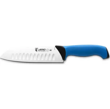 Kuchyňský nůž KOLIMAX Kuchyňský nůž JERO SANTOKU 18 cm/44 mm, rukojeť z modrého a černého elastomeru