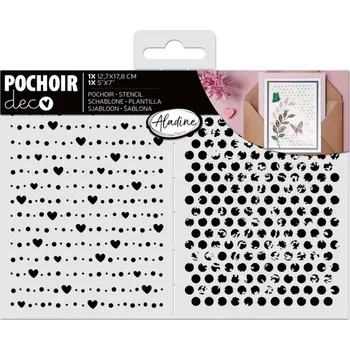 Dětské razítko Aladine Šablony Aladine, 2 ks - Srdíčka a puntíky