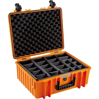 Ochrana fotoaparátu a videokamery B&W Outdoor Cases Type 6000 / Orange (divider system)