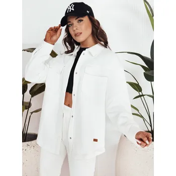 Dámská cargo bunda Bílá přechodová košilová bunda VELARA TY4299 Velikost: L