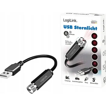 Lampička LED hvězdicová lampička USB-A s flexibilním krkem a 6 světelnými vzory