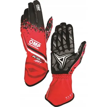 Rukavice Rukavice na motokáry OMP KS-2 ART '25 červené, vel L