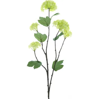 umělá květina umělá větev, Větev 'Snowball Yoko' zelená V68 cm