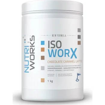 Proteinový nápoj NutriWorks Iso Worx NEW 1kg Příchuť: čokoláda karamelové laté