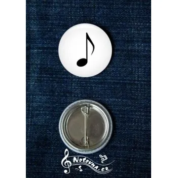 Party dekorace eNoty Placka bílá - nota