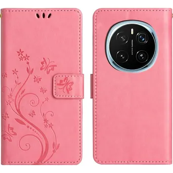 Pouzdro na mobilní telefon Flowers knížkové pouzdro na Honor Magic 7 Pro 5G - růžové