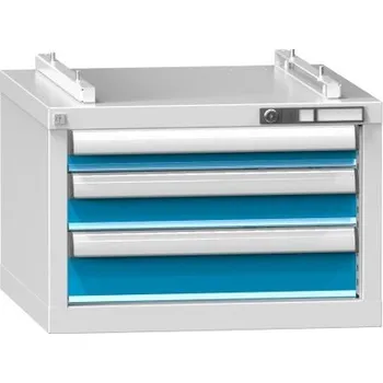 Dílenský stůl POLAK Podvěsný kontejner ZA 39-4ERGO [světle modrá, světle modrá]