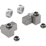 SAPHO CUBE COMBI připojovací sada ventilů ruční rohová, pravá, broušený nerez CP562S