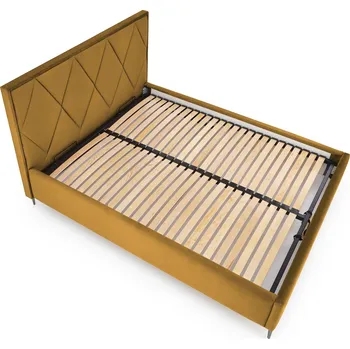 Ložnice Manželská postel Halmar MODULO W4 postel 160 - čelo hořčicová tap. Monolith 48 (1p=1szt)