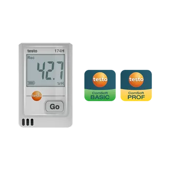 Testo SE & Co. KGaA testo 174 H - Miniaturní záznamník pro měření teploty a vlhkosti s USB-C a softwarem pro PC