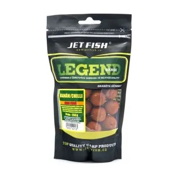 Boilies JetFish Jet Fish Legend Range Extra tvrdé boilie BANÁN CHILLI 24 mm 250 g