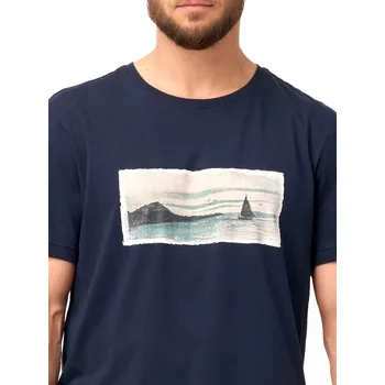 Pánské pyžamo Modro-šedé pánské krátké pyžamo s potiskem Key MNS 606 B25 kr/r M-2XL Velikost: XXL, Barva: modro-šedá