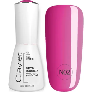 Přípravek na nehty CLAVIER_Luxury Nail Neon Rubber Base N02 10ml