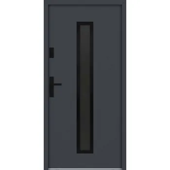 Vchodové dveře Hahn-Türke Vchodové dveře ATU68-M620 Barva: Antracit, Směr otevírání: Pravé, Dovnitř, Celkové rozměry: 900x2070mm