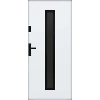 Vchodové dveře Hahn-Türke Vchodové dveře ATU68-M620 Barva: Bílá, Směr otevírání: Pravé, Dovnitř, Celkové rozměry: 900x2070mm