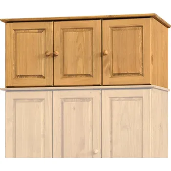 Šatní skříň Nástavec na skříň 119 třídvéřový vosk masiv borovice IDEA 8864V