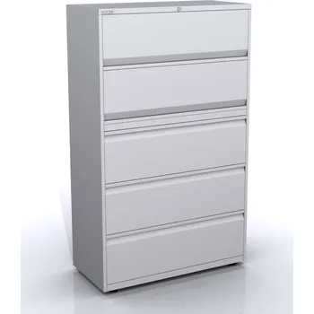 Kartotéka BISLEY Skříň se sklopnými dveřmi a zásuvkami SYC10/50/2/3, Vyberte barvu / kombinaci: Golden Sunflower Yellow (cd1), strukturovaný lak