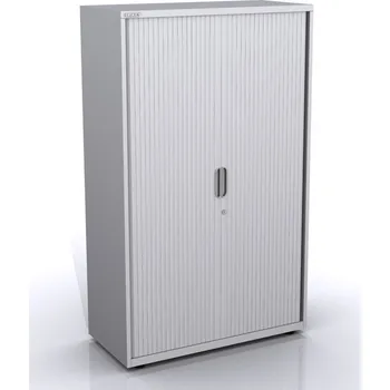 Šatní skříň BISLEY Spisová skříň s žaluziovými dveřmi SYT10/50, Vyberte barvu / kombinaci: Sepia Brown (br8, RAL 8014), strukturovaný lak, Vyberte roletu: javor