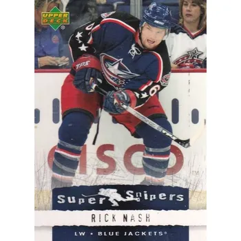Karetní hra insert karta RICK NASH 07-08 UD Ser. 1 Super Snipers číslo SN-20