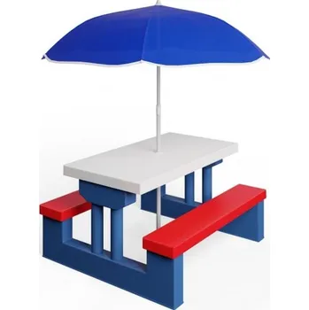 Hračka pro nejmenší Spielwerk Dětská sedací sestava se slunečníkem