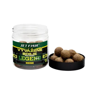 Boilies JetFish Jet Fish Legend range Vyvážené boilie BIOCRAB 20mm 250ml