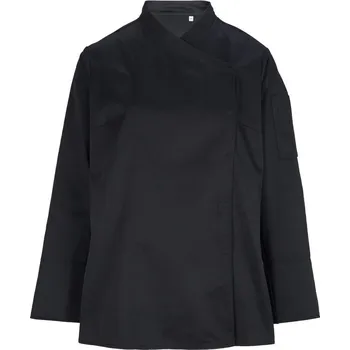 Pracovní zástěra NEOBLU Rondon Eugenie, kuchařský, dlouhý rukáv, dámský COT244459n1100-deep black XS Černá deep