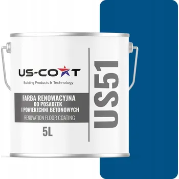 barva na zeď Barva na betonu US-Coat modrá RAL5005 polomatná 5 l