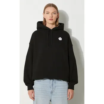 Dámská mikina Bavlněná mikina Kenzo Boke Flower 2.0 dámská, černá barva, s kapucí, s aplikací, FE62SW1494MB.99J, S, 99X