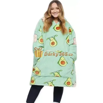 deka Deka s kapucí a rukávy avokádo