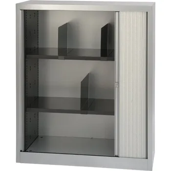 Šatní skříň BISLEY Roletová skříň Bisley ET410/11/2S, korpus - Parma (bp6), strukturovaný lak, Vyberte roletu: tmavě šedá